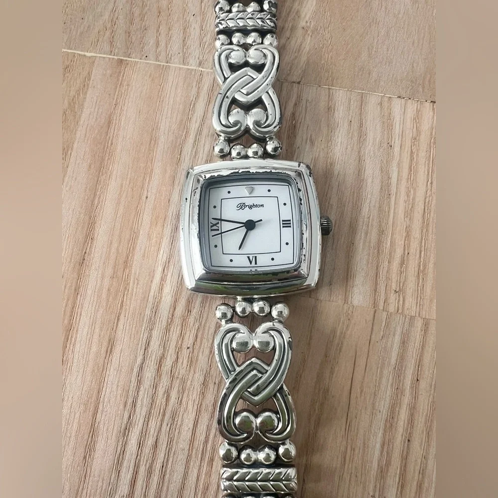 Brighton ladies Santa Rosa silver tone watch bracelet NEW BATTERY
